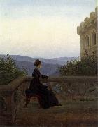 Carl Gustav Carus Woman on the Balcony oil